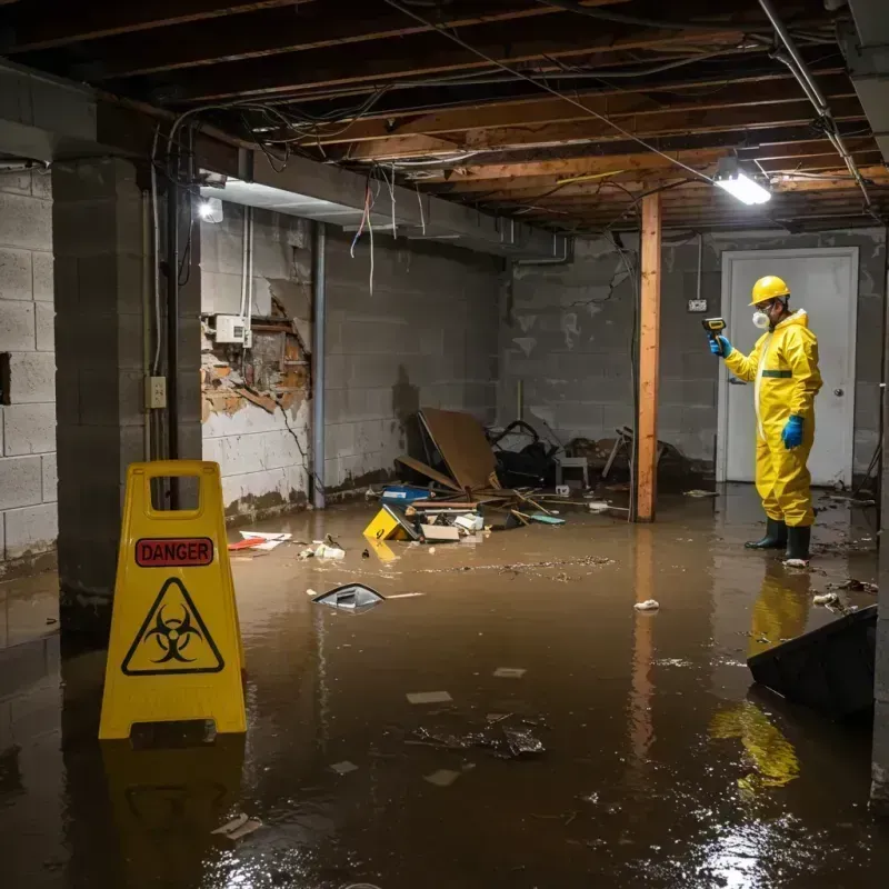 Flooded Basement Electrical Hazard in Thousand Palms, CA Property